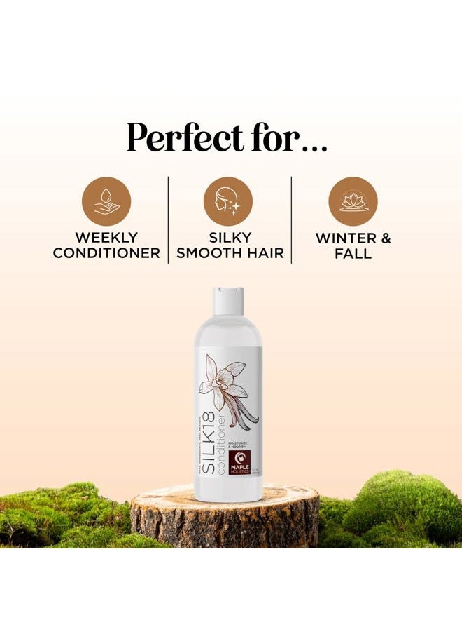 Silk Protein Conditioner for Damaged Hair - Ultra Moisturizing Conditioner for Dry Hair with Deeply Nourishing Shea Butter Argan Oil Green Tea & Aloe - Helps Define Curls & Control Frizz (12 Fl Oz)