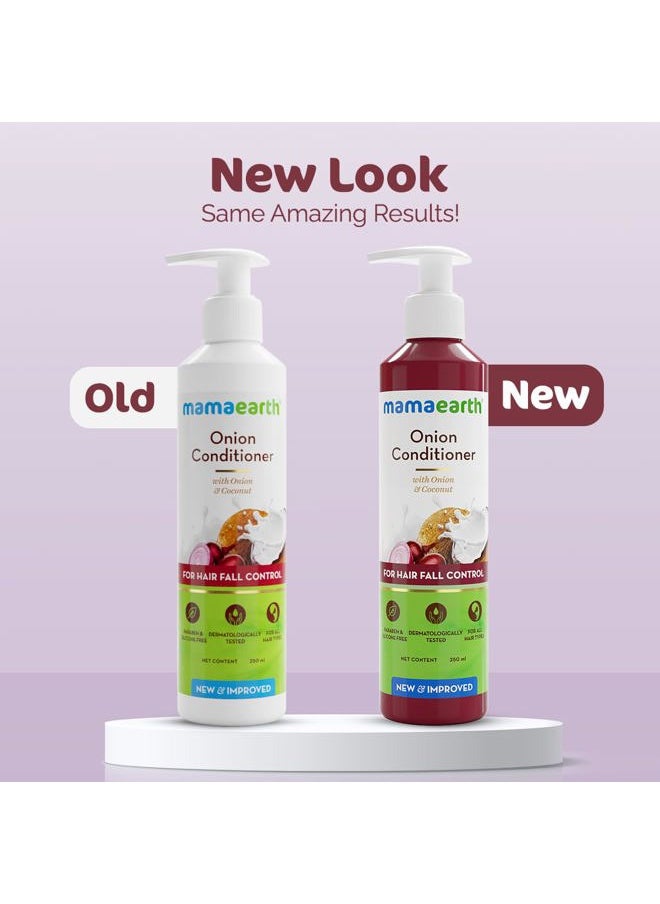 Mamaearth Onion Conditioner | Anti Hair Loss & Hair Growth with Coconut Oil | Organic Deep Conditioner for Color Treated Hair | 8.45 Fl Oz (250ml)