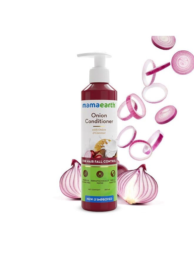Mamaearth Onion Conditioner | Anti Hair Loss & Hair Growth with Coconut Oil | Organic Deep Conditioner for Color Treated Hair | 8.45 Fl Oz (250ml)
