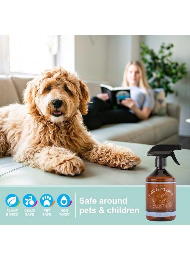 Sparoom Cool Peppermint Air Freshener&Linen Spray Essential Oil Infused an Minty&Crisp Refreshing Fragrance. Therapeutic Grade Aromatherapy, Non-Aerosol and Long-Lasting Invigoration Scent, 16.9 fl oz