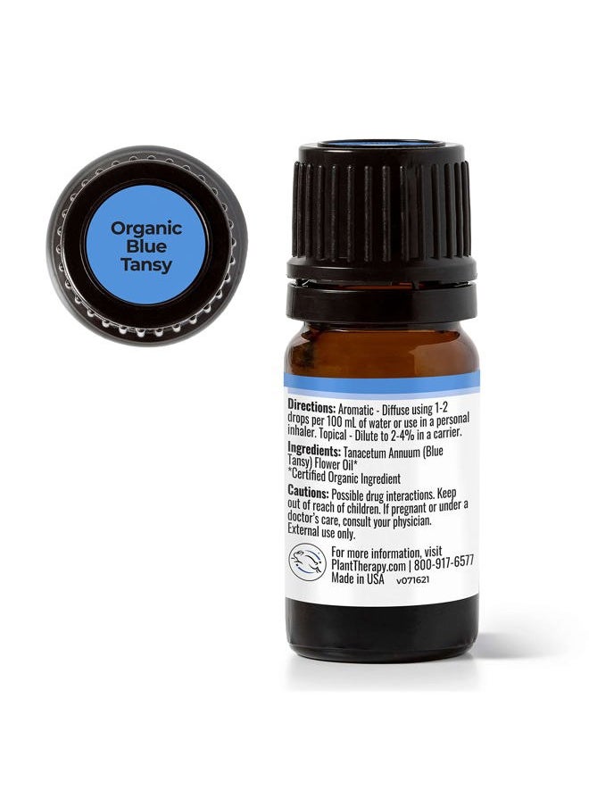 Organic Blue Tansy Essential Oil 100% Pure, Undiluted, Natural Aromatherapy, Therapeutic Grade 5mL (1/6 oz)