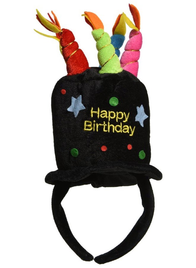 Plush Happy Birthday Headband Party Accessory (1 count) (1/Pkg)