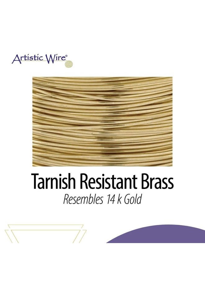 18 Gauge Tarnish Resistant Brass Craft Jewelry Wrapping Wire, Gold Color, 4 yd