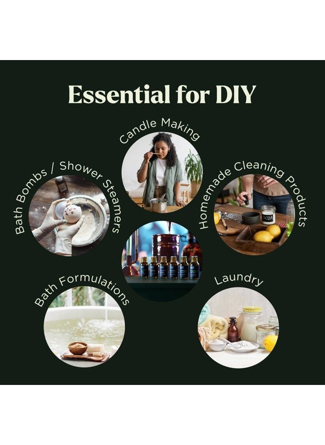Essential Oils Set - Top 20 Gift Set Oils for Diffusers, Humidifiers, Massages, Aromatherapy, Candle Making, Skin & Hair Care - Peppermint, Tea Tree, Lavender, Eucalyptus, Lemongrass (10mL)
