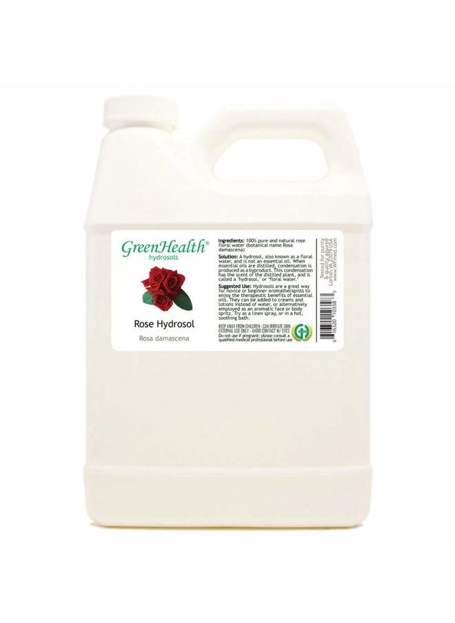 Hydrosol (Floral Water) - 32 fl oz Plastic Jug w/Cap - 100% Pure (NOT Oil) (Rose)
