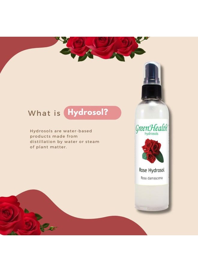 Hydrosol (Floral Water) - 32 fl oz Plastic Jug w/Cap - 100% Pure (NOT Oil) (Rose)