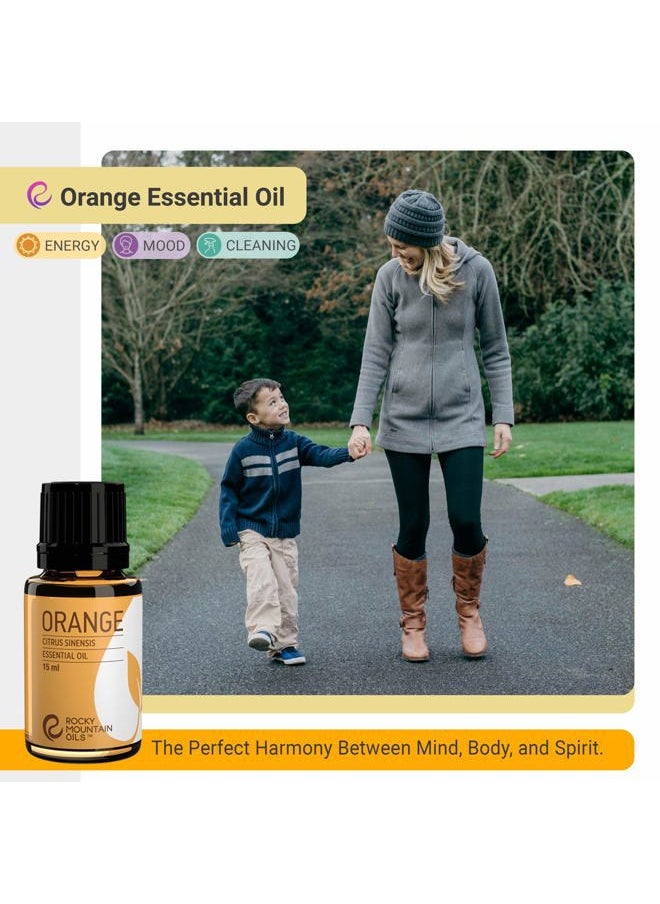 Orange Essential Oil - 100% Pure and Natural Aromatherapy Essential Oils for Diffusers, Topical, and Home - 15ml