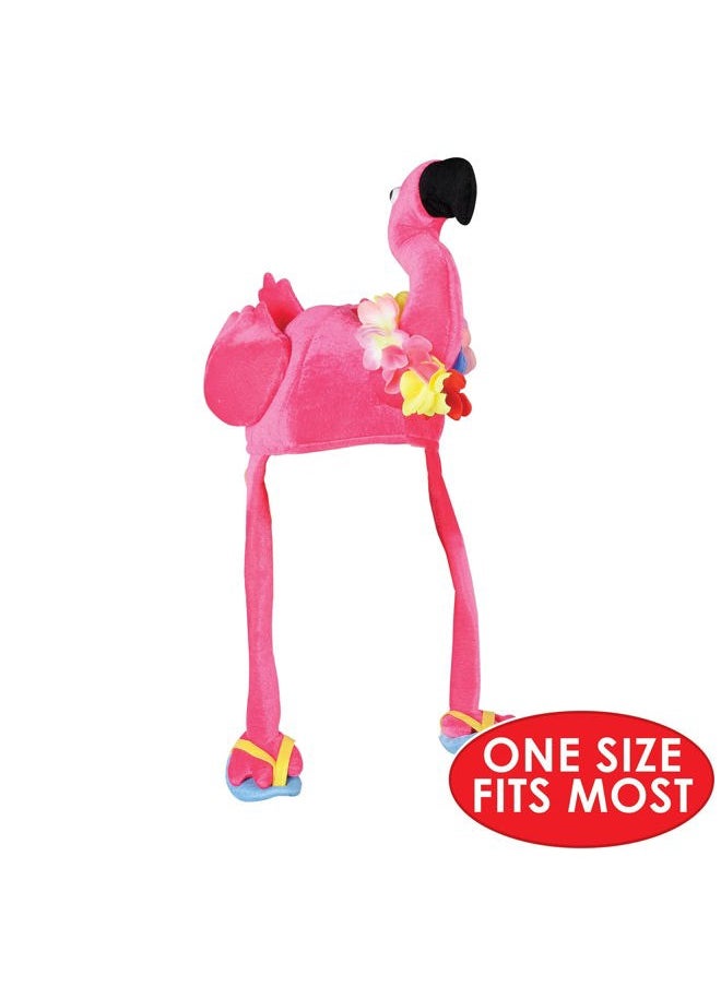 Plush Flamingo Hat Party Accessory (1 count) (1/Pkg)