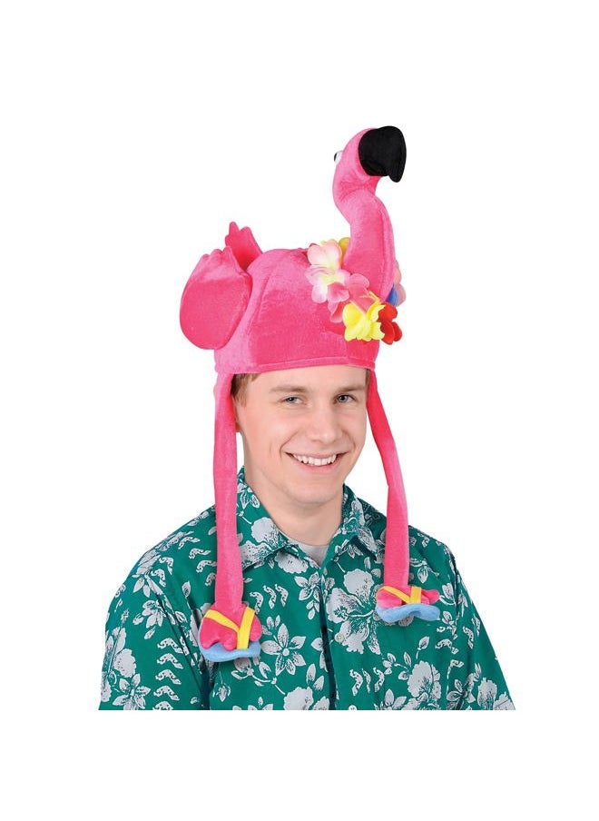 Plush Flamingo Hat Party Accessory (1 count) (1/Pkg)