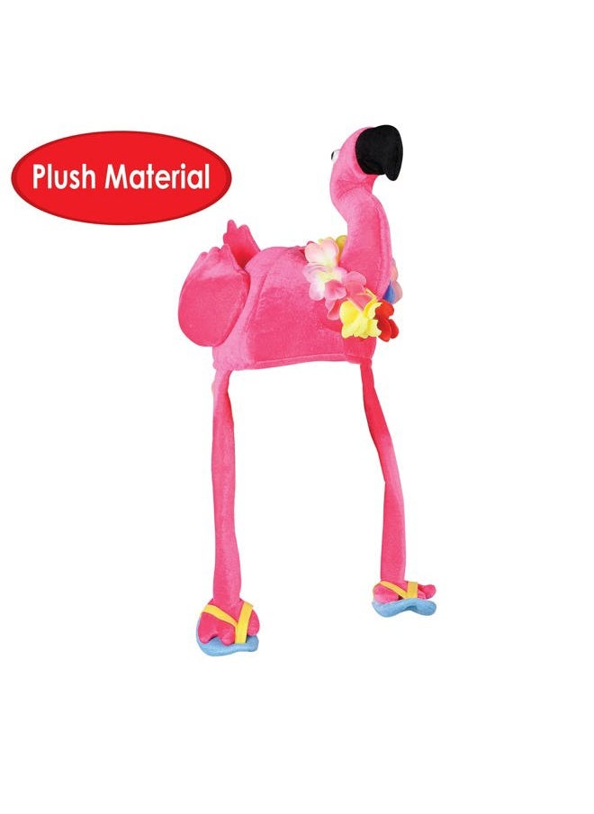 Plush Flamingo Hat Party Accessory (1 count) (1/Pkg)