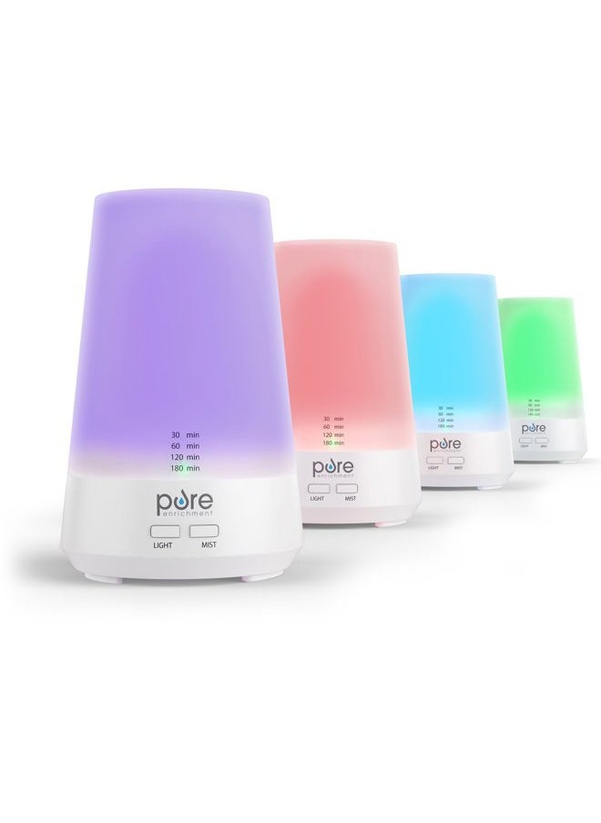 PureSpa Essence Aromatherapy Oil Diffuser – All-Natural Air Freshener with Optional Color-Changing Mood Light and Automatic Shut-Off Timer for Safe Home & Office Use