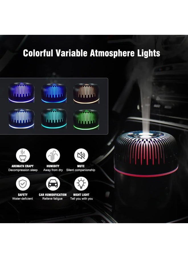 Car Diffuser, 100ml USB Plug-in Mini Humidifier Diffuser for Essential Oil Diffuser Car Air Freshener Aromatherapy Diffuser(Black)