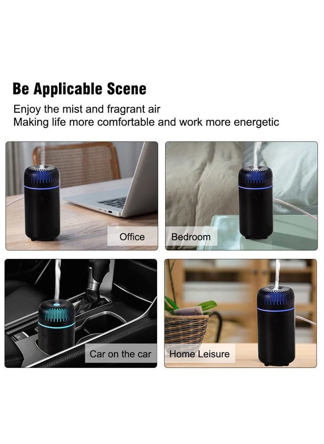 Car Diffuser, 100ml USB Plug-in Mini Humidifier Diffuser for Essential Oil Diffuser Car Air Freshener Aromatherapy Diffuser(Black)