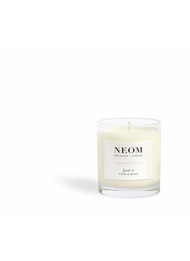 NEOM- Complete Bliss Scented Candle, 1 Wick | Blush Rose, Lime & Black Pepper | Essential Oil Aromatherapy Candle | Scent to De-Stress