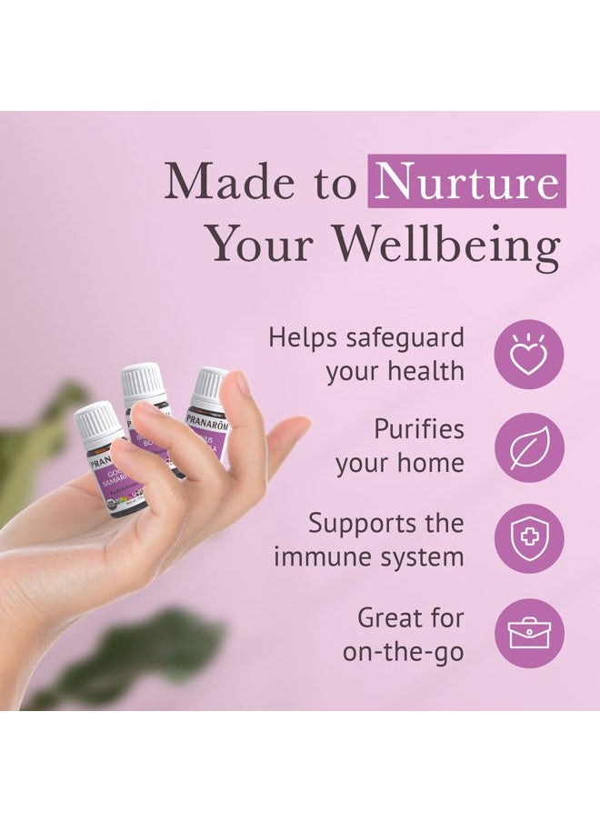 S.O.S. Wellness Essential Oil Kit (3-Pack of 5ml) - Good Samaritan, Immunity Boost, and Sinus Formula - 100% Pure Essential Oil | USDA and ECOCERT Certified Organic