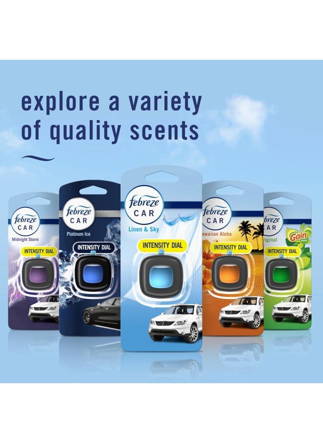 Car Odor-Fighting Air Freshener Vent Clip, Linen & Sky, 8 count