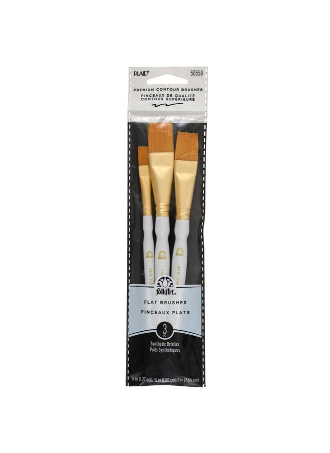 Plaid Nylon Brush Set, 50559 Brown (3-Piece)