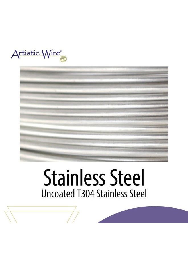 28 Gauge Stainless Steel Craft Jewelry Wrapping Wire Wire, 40 yd