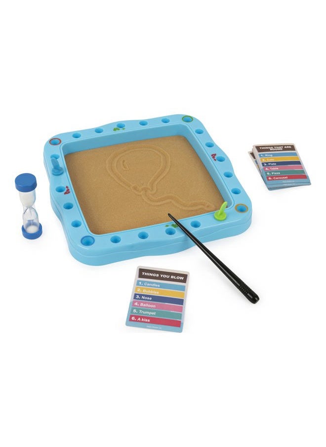 Spin Master Sandy Sketches Sand Drawing Guessing Board Game, Family Game for Ages 8 and up