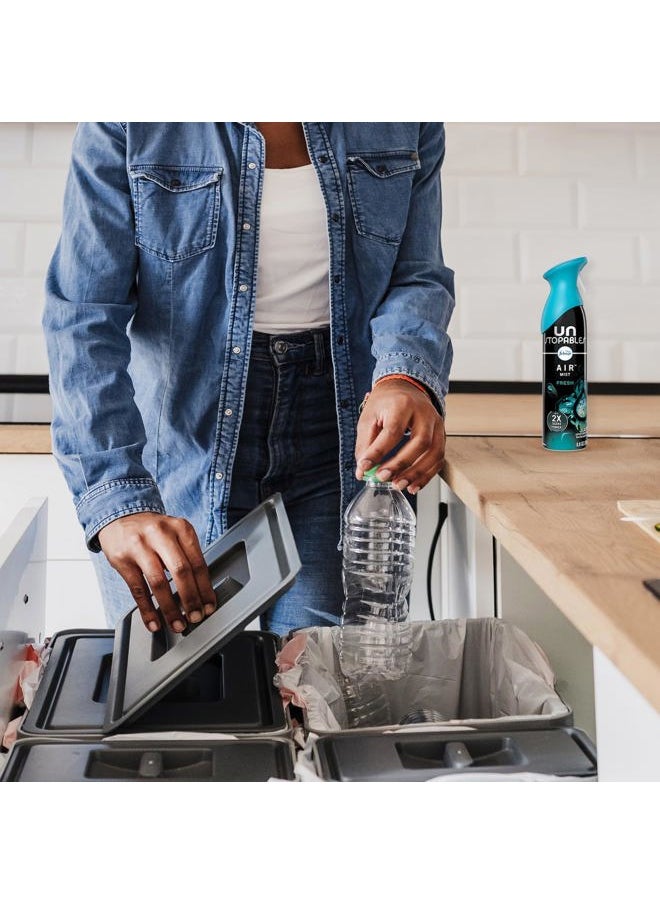 Air Mist Air Freshener Spray, Odor-Fighting Room Spray, Air Fresheners for Home and Bathroom and Kitchen, Aerosol Can, Unstopables Fresh Scent, 8.8oz, 3 Count