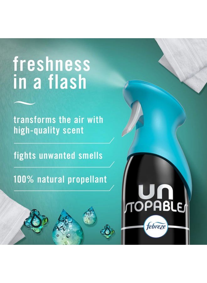Air Mist Air Freshener Spray, Odor-Fighting Room Spray, Air Fresheners for Home and Bathroom and Kitchen, Aerosol Can, Unstopables Fresh Scent, 8.8oz, 3 Count