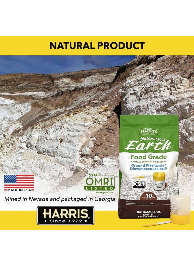 Diatomaceous Earth Food Grade, 10lb with Powder Duster Included in The Bag