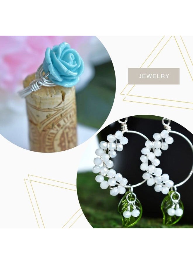 , 18 Gauge / 1.0 mm Silver Plated Tarnish Resistant Colored Copper Craft Wire, Gold Color, 20 ft / 6.1 m