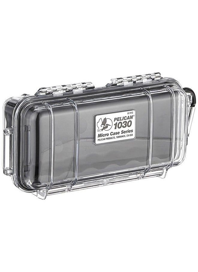 1030 Micro Case - Black/Clear, Waterproof, Heavy Duty Protection for iPhone 4, Cameras, & Earphones