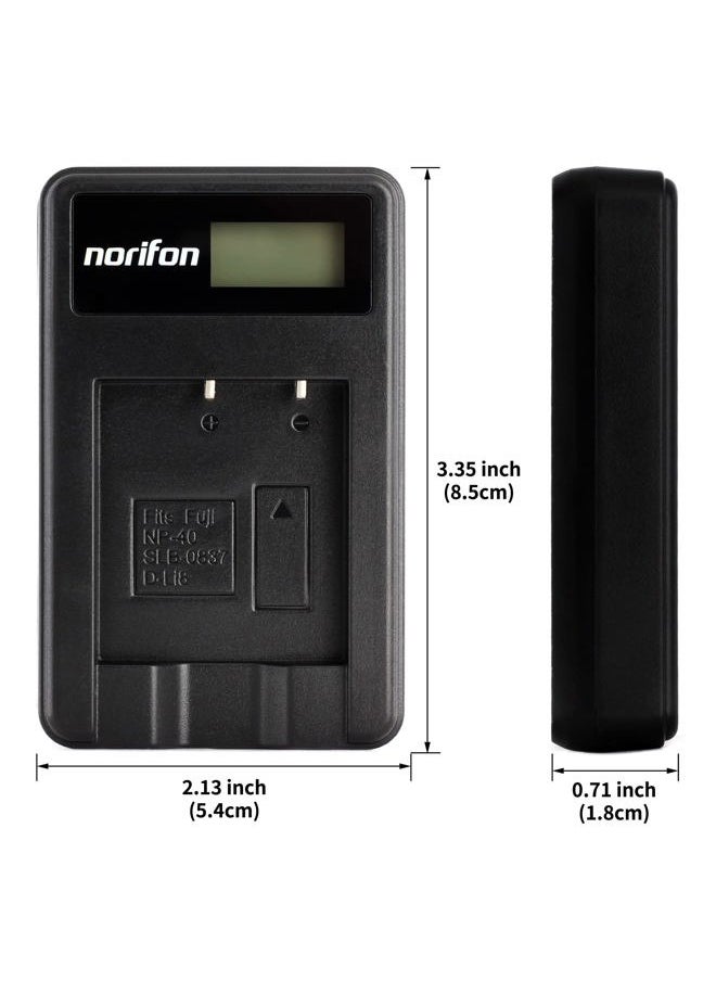 D-LI8 LCD USB Charger for Pentax Optio A10, Optio A20, Optio A30, Optio S4i, Optio S5i, Optio S7, Optio SV Camera and More