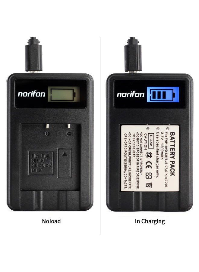 D-LI8 LCD USB Charger for Pentax Optio A10, Optio A20, Optio A30, Optio S4i, Optio S5i, Optio S7, Optio SV Camera and More