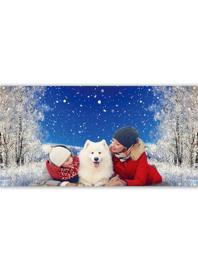 20x10ft Dreamy Forest Snowflake Background Winter Alps Snowy Landscape Photography Backdrop Falling Snow Covered Pine Tree Fir Mountain Snowfield Christmas New Year Holiday Studio Vinyl Props