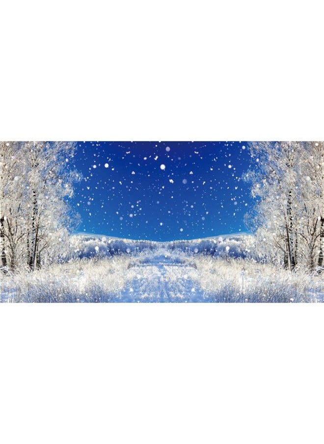 20x10ft Dreamy Forest Snowflake Background Winter Alps Snowy Landscape Photography Backdrop Falling Snow Covered Pine Tree Fir Mountain Snowfield Christmas New Year Holiday Studio Vinyl Props