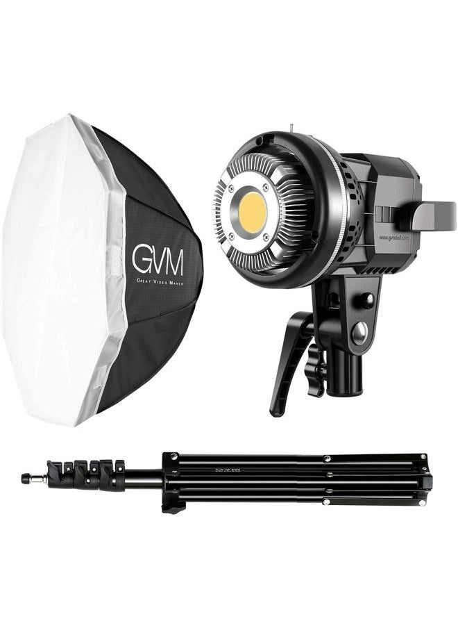 GVM 80W Softbox Lighting Kit with APP Control, Professional Studio Photography Lighting with Digital Display, LED Video Light Color Temperature 5600K and CRI 97+ for Portrait Product Fashion Shoot