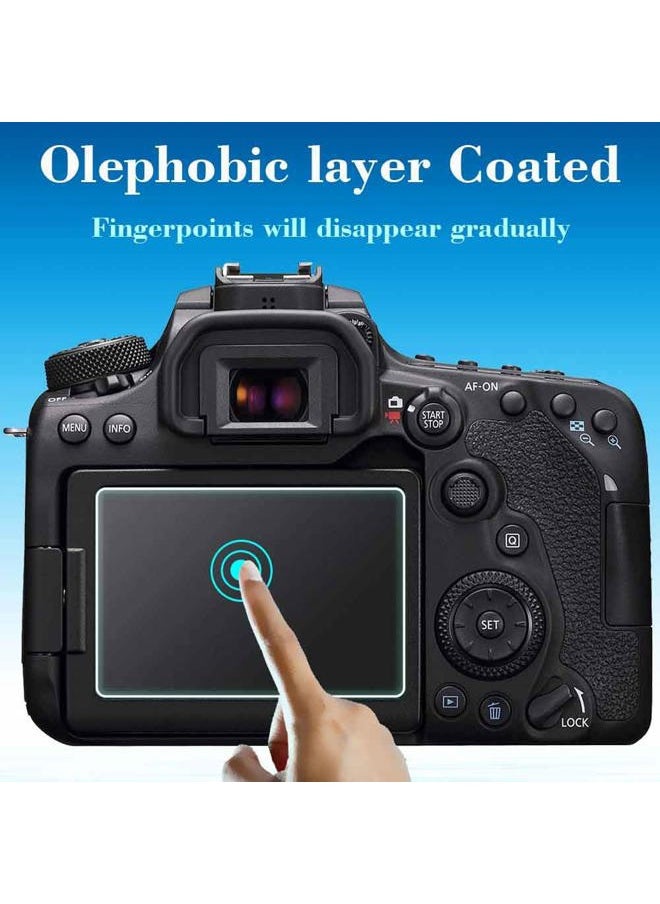 Screen Protector for Canon EOS 90D 80D 70D 77D Camera & Hot Shoe Cover [3+2 Pack], ULBTER Tempered Glass 0.3mm 9H Hardness Ultra-clear Anti-Scrach