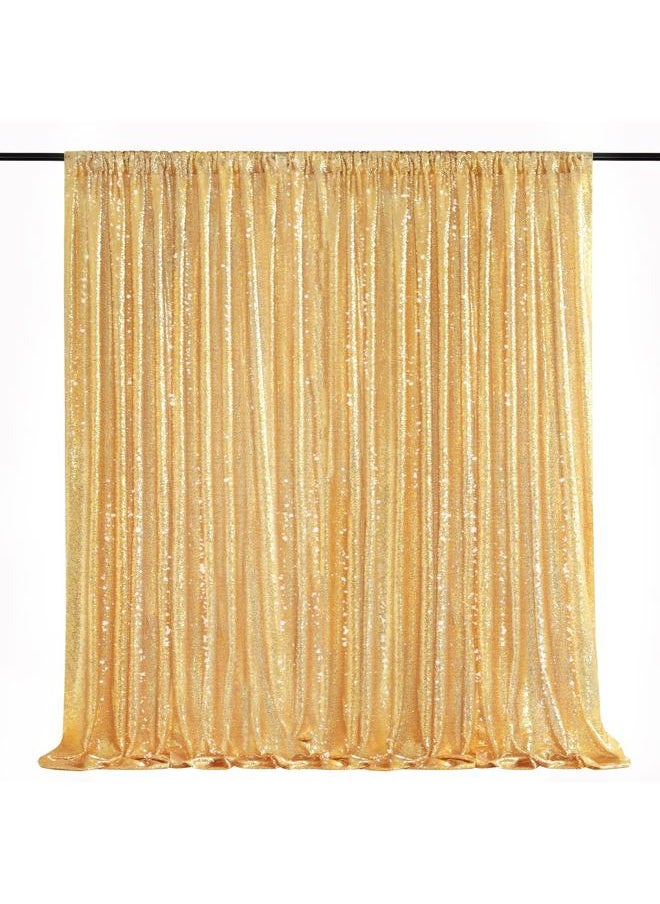 8ft x 8ft Gold Sequin Backdrop Curtain Glitter Photo Booth Backdrop for Wedding Birthday Baby Shower Event Decor
