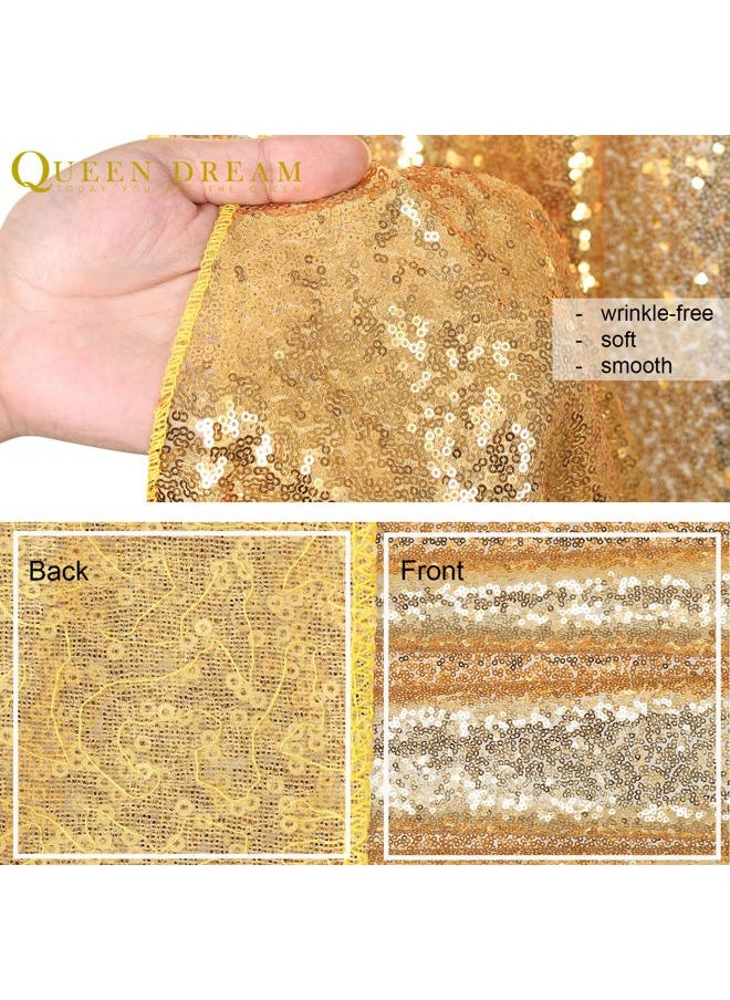 8ft x 8ft Gold Sequin Backdrop Curtain Glitter Photo Booth Backdrop for Wedding Birthday Baby Shower Event Decor