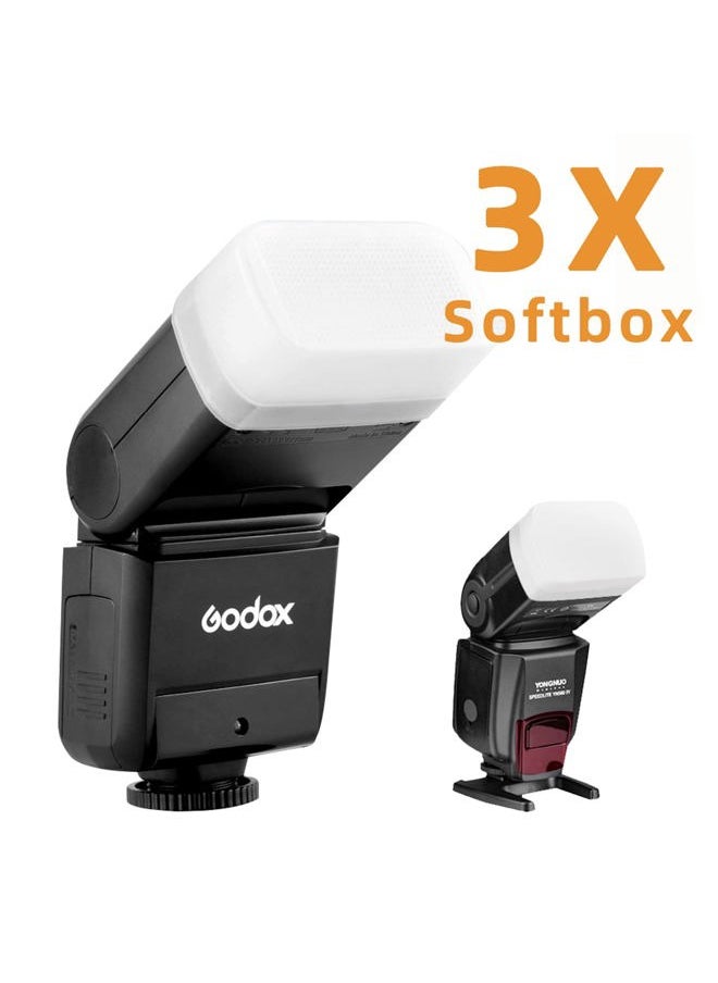 Flash Diffuser for Speedlight [3-Pack], Compatible with Canon 560 565EX 580EX and with Godox V860 TT600 - Speedlight, Camera Flash, Compatible with Canon and Godox Flash Diffuser