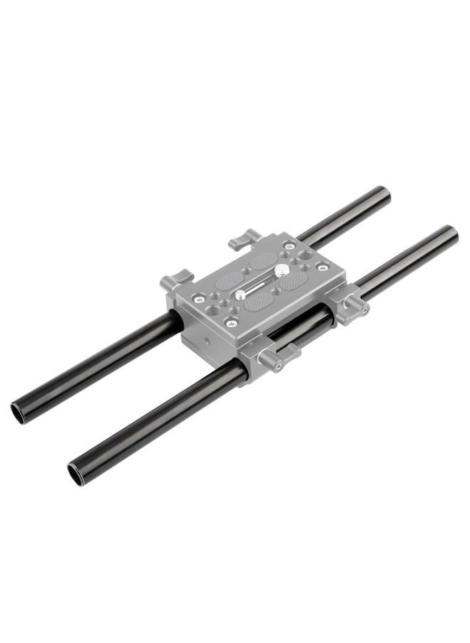 15mm Rod 16 Inch (40CM) Long for Shoulder Rig Rod Support System, Black Aluminum Alloy, Pack of 2-171
