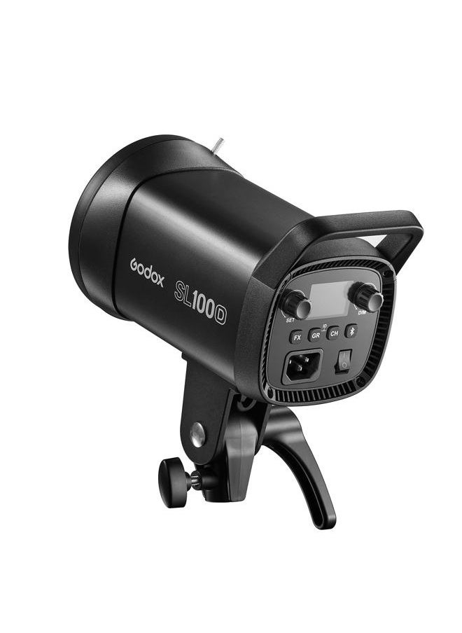 Godox SL100D Daylight LED Video Light, 100W 5600K 32100Lux @1M CRI 96+TLCI 97+ Bowens Mount COB LED Continuous Light, 8 FX Effects 0-100% Brightness Studio Light with RC-A6 Remote