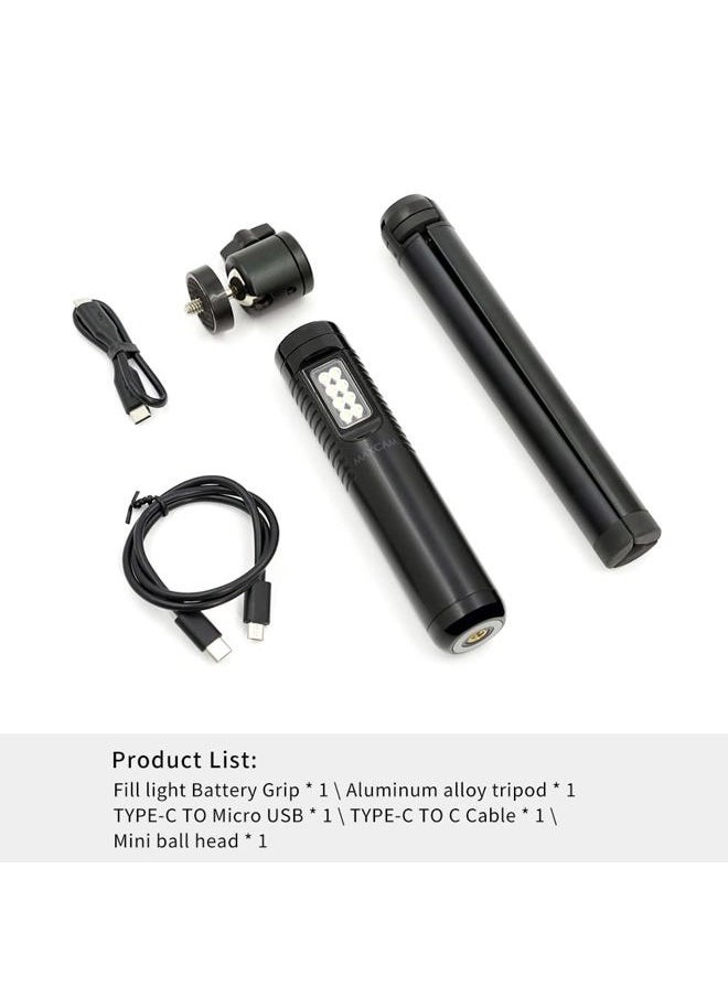 Light Battery Power Tripod Accessories Kit for Sony Camera, Bundle Includes Battery Power Grip + LED Fill Light + Aluminum Alloy Tripod + Mini Ball Head