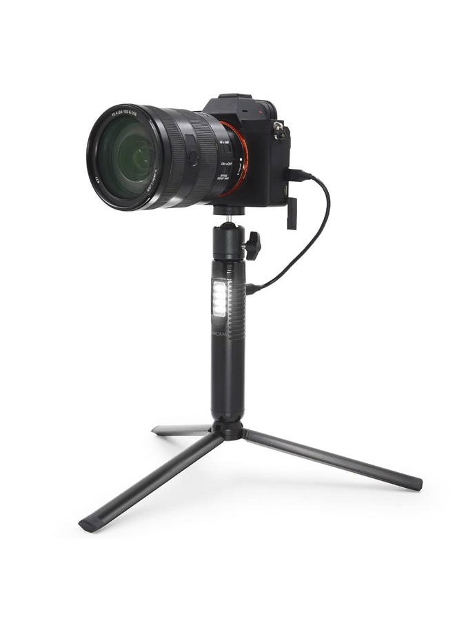 Light Battery Power Tripod Accessories Kit for Sony Camera, Bundle Includes Battery Power Grip + LED Fill Light + Aluminum Alloy Tripod + Mini Ball Head
