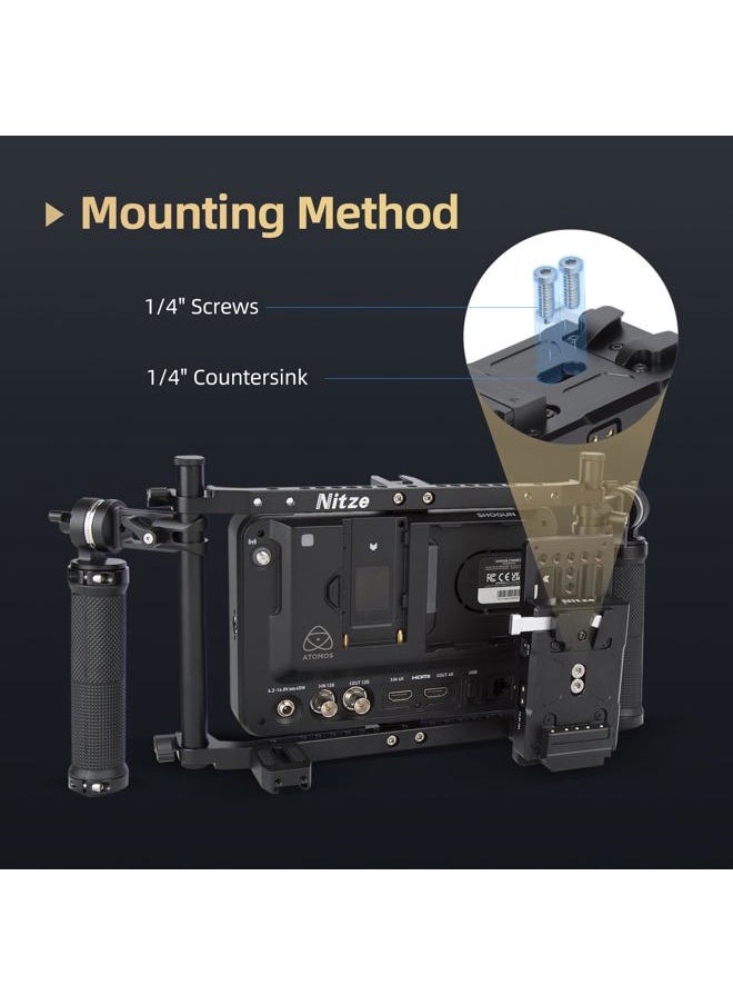 V Mount Battery Plate, USB-C (PD 3.0) Input/Output, DC (8V/3A), D-tap (14.8V/10A) Output V Mount Plate for Camera Power Supply - N21-D8A