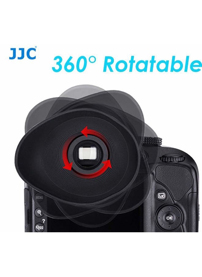 JJC EN-DK19 Large Eye Cup, Ergonomic Oval Soft TPU Rubber Eye Piece, D850 Eyecup Viewfinder, DK 19 Replacement, 65*51*34mm, Compatible with Nikon D850 D810 D800E D800 D500 D3 D3S D3X D4 D4S D5 Df