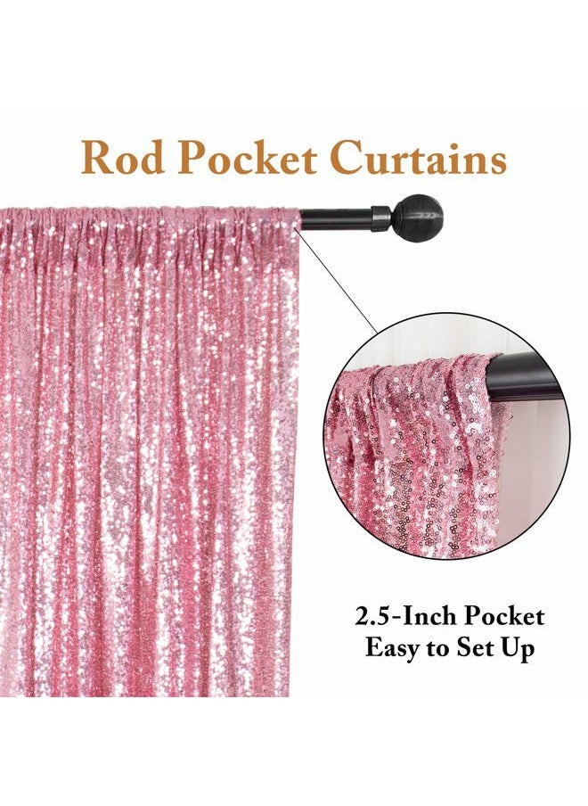 4FTx7FT Sequin Photo Booth Backdrop, Fuchsia Pink Sequin, Sparkling Wedding & Party Backdrop, Christmas Decoration