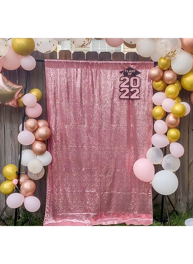 4FTx7FT Sequin Photo Booth Backdrop, Fuchsia Pink Sequin, Sparkling Wedding & Party Backdrop, Christmas Decoration