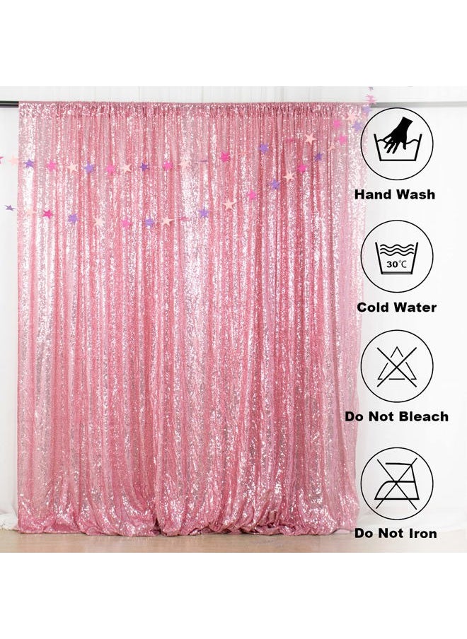 4FTx7FT Sequin Photo Booth Backdrop, Fuchsia Pink Sequin, Sparkling Wedding & Party Backdrop, Christmas Decoration