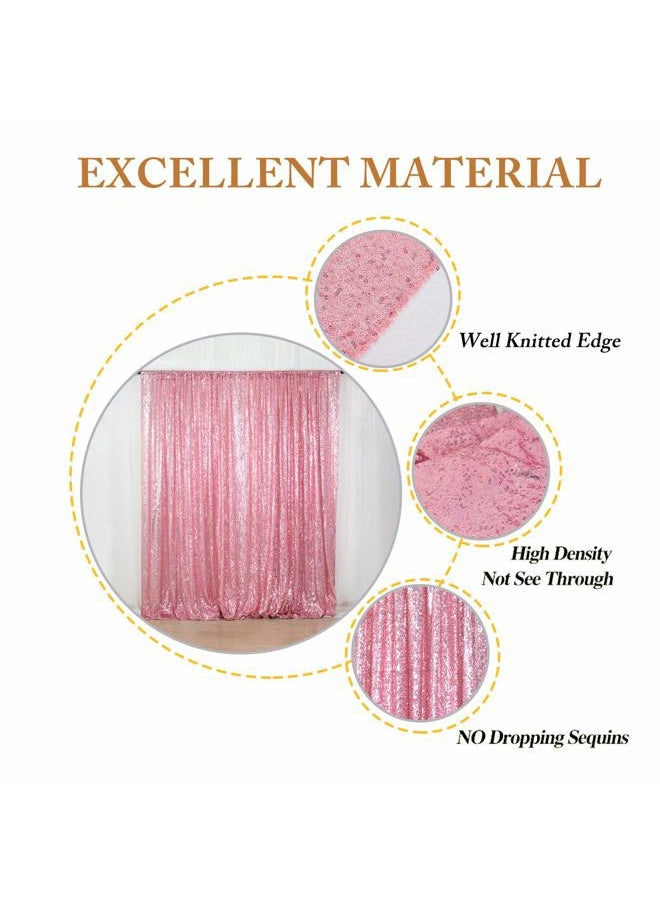 4FTx7FT Sequin Photo Booth Backdrop, Fuchsia Pink Sequin, Sparkling Wedding & Party Backdrop, Christmas Decoration