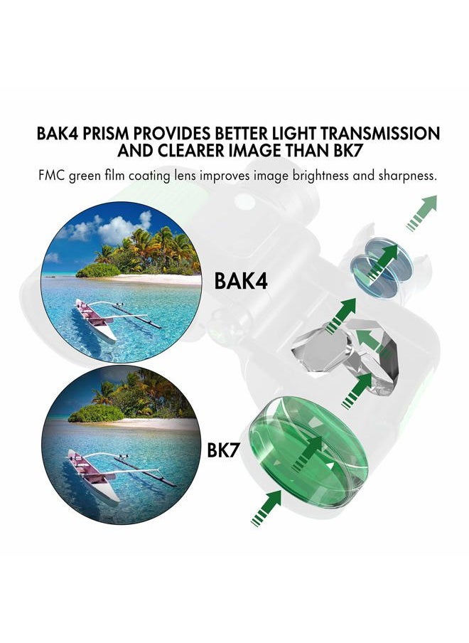 7X50 Marine Binoculars IPX7 Waterproof Binoculars for Boating with Illuminated Rangefinder and Compass BAK4 Prism FMC Military Floating Binoculars for Navigation Hunting w/Bag and Strap