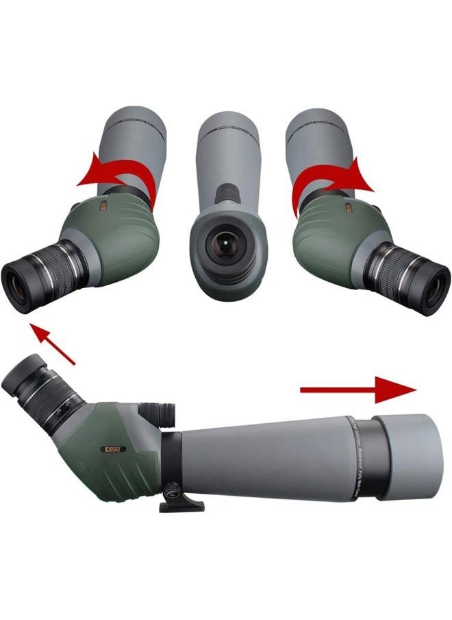 20-60x80 Dual Focusing ED Spotting Scope - Ultra High Definition Optics Scope with Carrying Case and Smartphone Adapter for Target Shooting Hunting Bird Watching Wildlife Astronomy Scenery