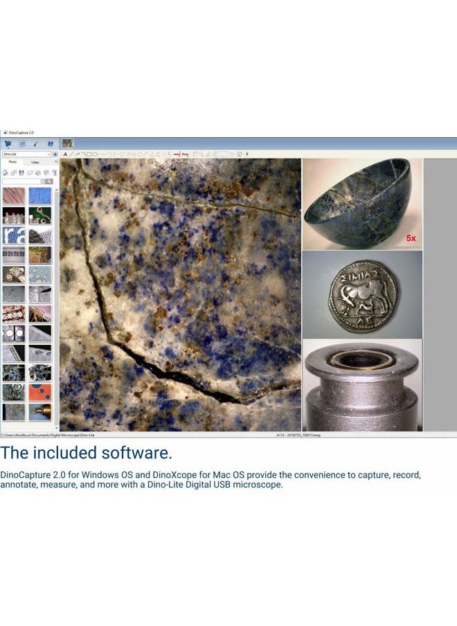 USB Digital Microscope AM4111T - 1.3MP, 20x - 50x, 200x Optical Magnification, Microtouch, Windows/Mac Software Included